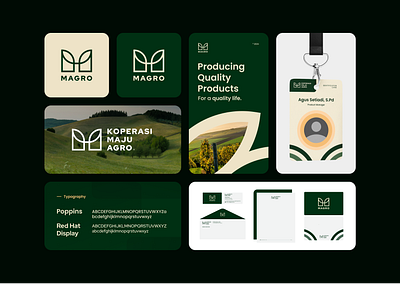 Koperasi MAGRO Logo/Branding Design ─ Agronomy Company agronomy brand brand identity branding energy green leaf logo nature plants vegetable visual identity