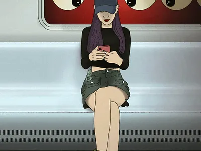 Be careful of someone looking at your phone illustration procreate