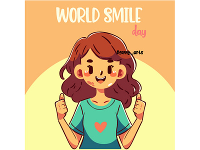 World Smile Day Illustration background campaign celebration cheerful day elements event face girl greeting happiness happy holiday joy kindness object positive smile smiley smiling