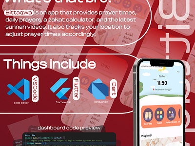 Bittaqwa App Infographic Poster app branding design graphic design logo poster posterdesign typography ui vector