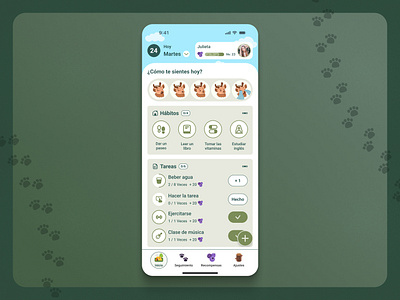 Habit Tracker animal service design club ui