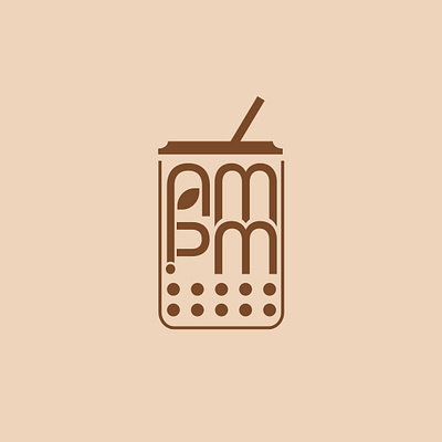 AM.PM | LOGO DESIGN & BRAND IDENTITY branding design drink fb graphic design illustration logo milktea typography