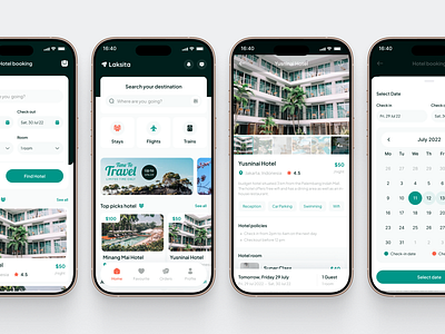 Laksita - Travel Apps apps flight apps hotel booking booking apps calendar city clean destination flight hotel minimalist modern reservation schedule train travel trip uiux booking vacancy vektora