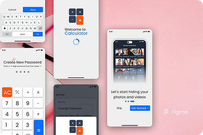 Calculator hiding file app design ui
