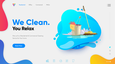 Cleaning service SaaS design ui