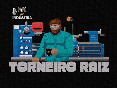 Projeto "Papo de Indústria" adobe design divertido fresco fun ilustração industria internet moda photoshop podcast tshirts