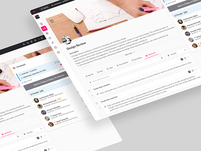 Meeting Detail Page ai ai platform ai startup ai tool artificial card chat chatgpt generative ai human ai meet minimal open ai session session ai side bar tab ui ux website