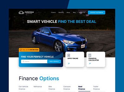 Motornova - Financing Website branding colorfull finance modern typography ui ux