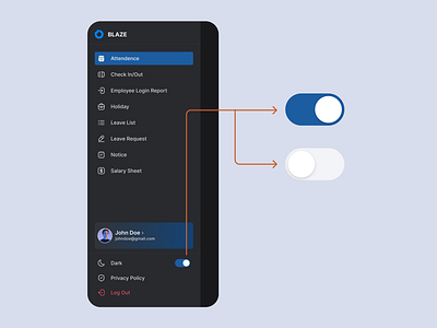 Daily UI Design Challenge #15 100 days of daily ui challenge daily ui design 002 dark mode light mode mobile design on off switch ui ui design