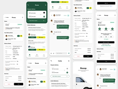 Delivery App UI UX app clean delivery app delivery app delivery ui delivery ux destination drop off minimal mobile app pickup ui ux ux delivery app