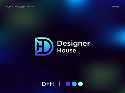 Designer house logo/ DH logo/ HD logo design ai brand mark branding business logo company logo creative mark design dh dh logo graphic design hd icon illustration letter mark logo logo design logos saas technology