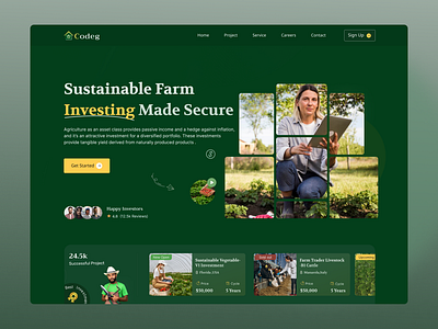 Agricultural Investment Platform agriculture animation app branding business dashboard farming hyip investment responsive ui ux webdesign