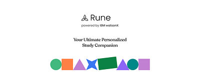 Rune - Personalized Study Companion app branding design logo study ui