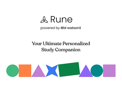 Rune - Personalized Study Companion app branding design logo study ui