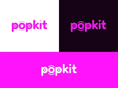 Popkit Logo brand branding identity lockup logo typography wordmark