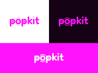 Popkit Logo brand branding identity lockup logo typography wordmark