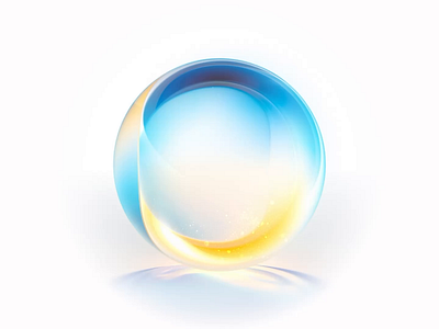 Sphere experiment for Magic OS 3d animation blue branding c4d color gold illustration lader magic motion operating system os sun symbol ui ux yellow