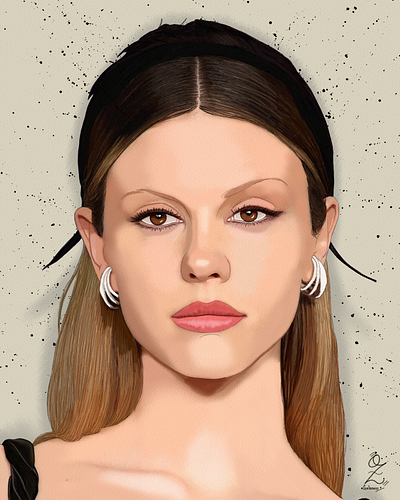 Mia Goth Portrait Fanart actress art arte color design dibujo digitalart drawing fanart illustration mia goth movie ozgaleano portrait retrato