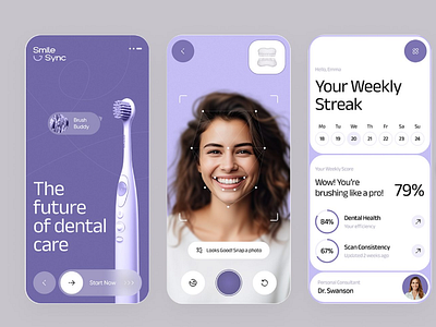 Dental Care Mobile App adobe photoshop branding design figma mobile design ui ux web design