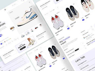 E-commerce online product view page Design UI agency website best shot branding design e commerce graphic design landing page minimal product view page projrct shoes ui web webdesign website