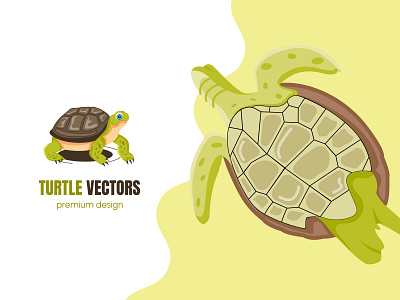 Turtle Vectors animal biodiversity branding cartoon character flat icons green happy icons pack mascot natural reptile sea turtle shell species tortoise turtle vector art vectorart vectors