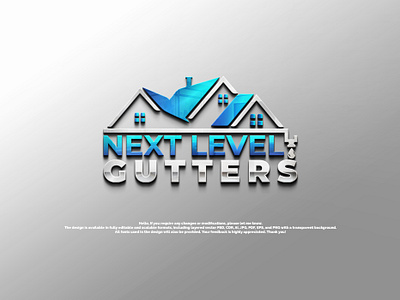 Next Level Gutters - Clean & Modern Logo Design design inspiration