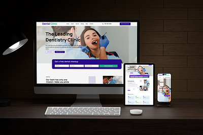 Dental Website with Responsive design branding logo ui