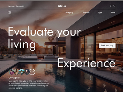 Real Estate Landing Page 3d agency apartment branding building graphic design house landing page listing logo marketplace modern modern web property real estate realestate rent ui web website