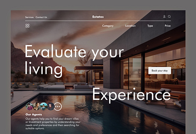 Real Estate Landing Page 3d agency apartment branding building graphic design house landing page listing logo marketplace modern modern web property real estate realestate rent ui web website