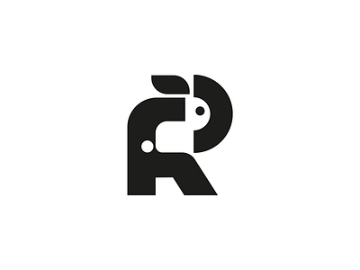 R and rabbit brand branding bunny design elegant graphic design illustration letter logo logo design logo designer logodesign logodesigner logotype modern negative space negativespace r rabbit