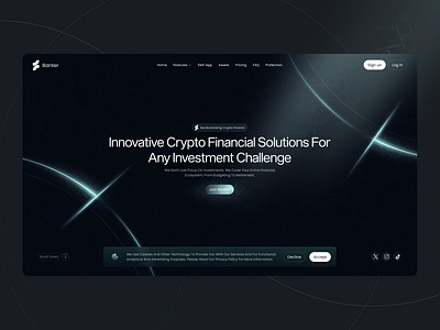 Website design of the crypto accounting platform accounting platform blockchain blockchain design blockchain protocol crypto crypto solution cryptocoin dapp defi digital product finance hero page landing landing page saas swap user experience visual identity web 3 web design