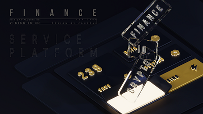 Finance - Service Platform Landing Page 3d figma landing page ui v3d visual design