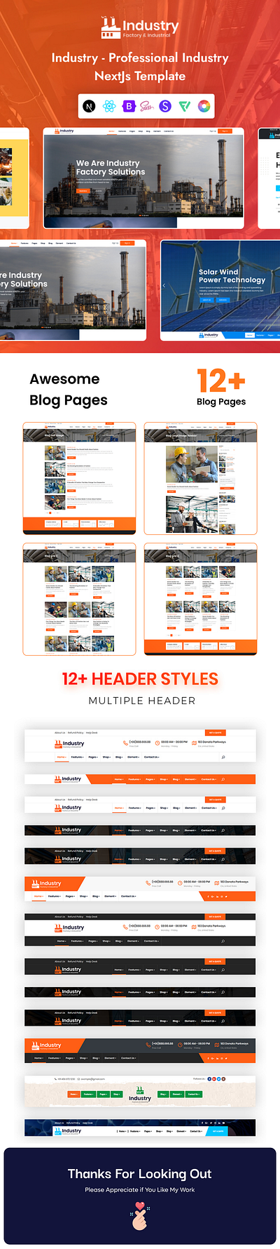 Industry - Factory & Industrial React NextJs Template 3d animation branding creative design graphic design illustration landing page logo motion graphics product design social media marketing social media post template ui ui design uiux user experience user interface website