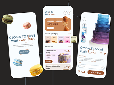 Bakery App Design Idea | Online Ordering for Bakeries & Pastries app design bakery bakery app bakery app design bakery app ui design bakery app ux bakery mobile app cake cookies desserts ecommerce food food app ui food delivery foodies mobile app mobile design mobile interface order sweet