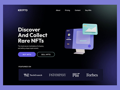 Nft Landing Page Design With Figma figma landing page nft ui ux web design