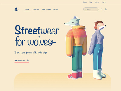 Website - Streetwear 3d branding ecommerce fashion streetwear ui urban website