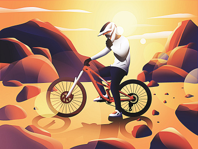 B E L I E V E believe bicycle cycle cycling design digital art graphic design illustrate illustration momentum positive ride riding self believe stay high stay positive ui vector visual visual design