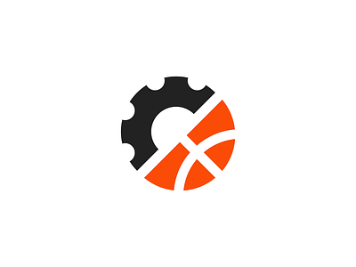 Gamification - Logo Design (Unused) ball basketball branding cog cogwheel freelance logo design freelance logo designer game gamification logo logo design minimal simple wheel