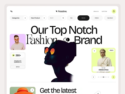 Fashion E-commerce Website Design - Fesotive apparel store clothing store design ecommerce ecommerce website ecommerce website design fashion fashion website fashion website design landingpage online store ui weshark