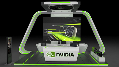 Nvidia RTX 4090 Gpu booth design for events - 2 3dartist 3dsmax blender events nvidia photoshop rtx4090 vray vrayrender