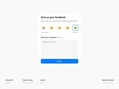 Feedback Modal b2b b2b saas bug bug report bugs customer customer feedback feature request feedback feedback app feedback modal feedback widget feedbacks improvement saas app saas feedback suggest user user feedback web