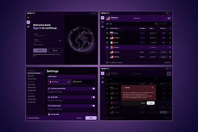 Software | OCTO VPN darkmode dribbble dribbbleweeklywarmup uidesign uiux uxdesign webdesign