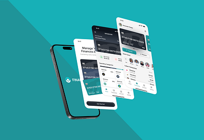 Finance App ' Hi Everyone, This is My New Exploration 😉 ' app branding clean dark finance graphic design green logo minimalist mobile saas ui ux