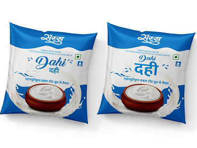 400g Saras Dahi Pouch Design box design brand design branding curd curd packaging curd pouch dahi pouch dahi pouch design dairy products dairy products pacakging indian foods label design logo design mockup mockup design pouch design product design