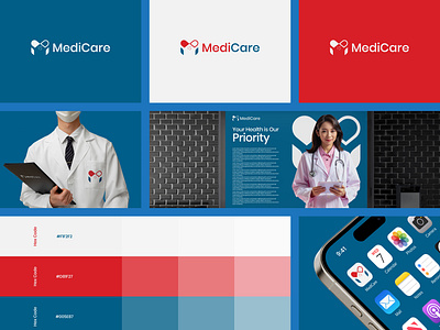 MediCare Logo & Brand Identity branding graphic design logo