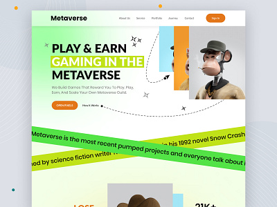 NFT - Metaverse Landing Page Design branding design homepage landingpage logo metaverse new design nft responsive trendy design ui ui ux website