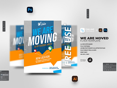 Moving Announcement Flyer aam360 aam3sixty address change address transition branding change of address concept design flyer template free flyer illustration location shift moved moving moving announcement moving company new location alert new officehome details relocation update were moving