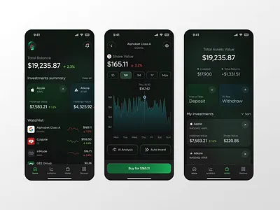 Stock Investing Mobile App app investing investment mobile mobile ui stock market ui ui design