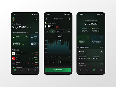 Stock Investing Mobile App app investing investment mobile mobile ui stock market ui ui design