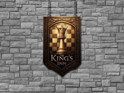 The-King's-Inn-Wall-Sign 3d ai app art branding design discount logo price discount logo pricing discount logos discount logos for sale discount pricing graphic design illustration logo logos minimalist typography ui vector